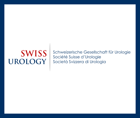 Logo or graphic featuring the text 'Swiss Urology Society', representing the professional organization for urology in Switzerland.